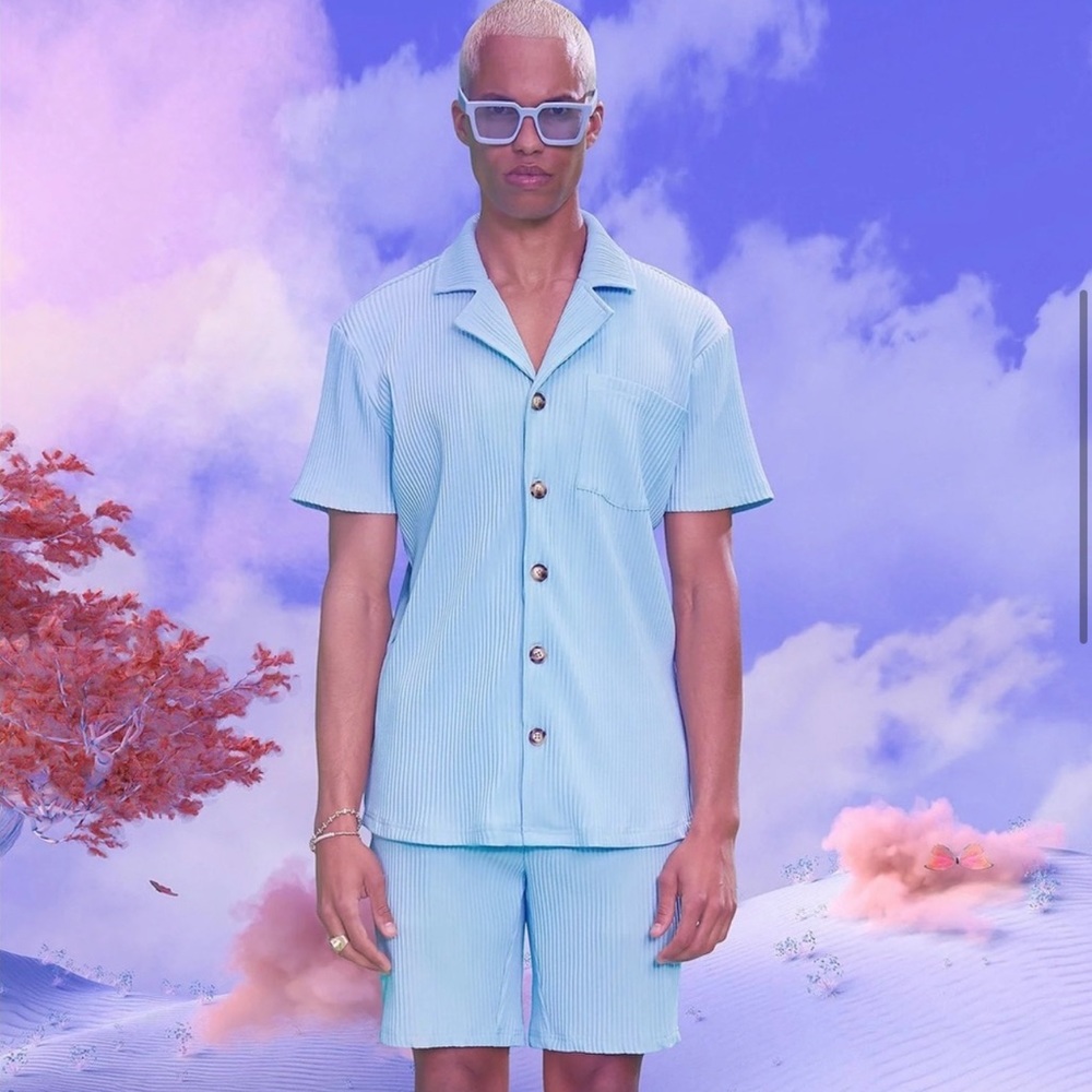 Pleated Set Boohoo MAN